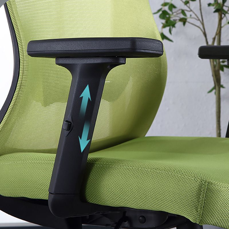 Modern Green Office Chair Adjustable Seat Height Desk Chair with Wheels