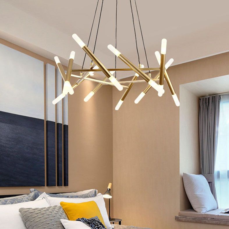 Asymmetrical Metal Chandelier Pendant Light Nordic Style Pendant Lighting Fixture