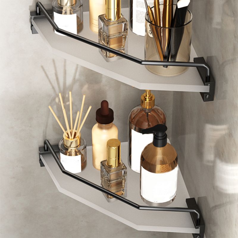 Modern Bathroom Accessory Set Bath Shelf Towel Bar Black Bath Hardware Set