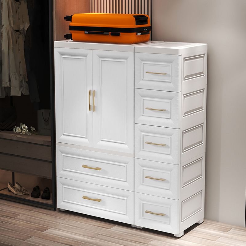 Plastic Youth Armoire with Drawer Contemporary Bedroom Armoire