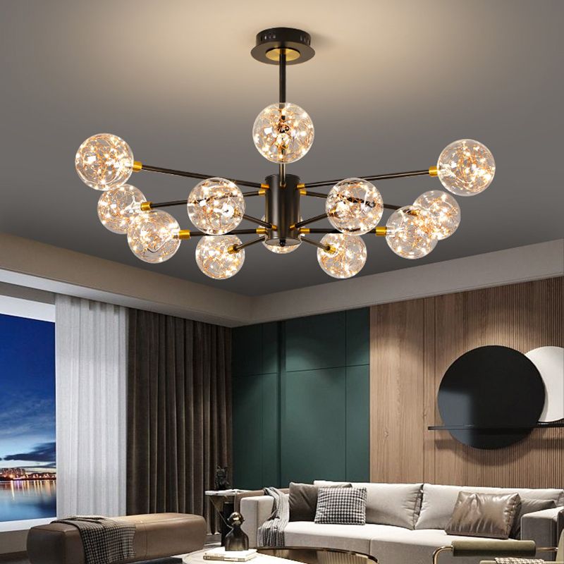 Contemporary Clear Glass Ceiling Pendant Light Global Hanging Pendant Light