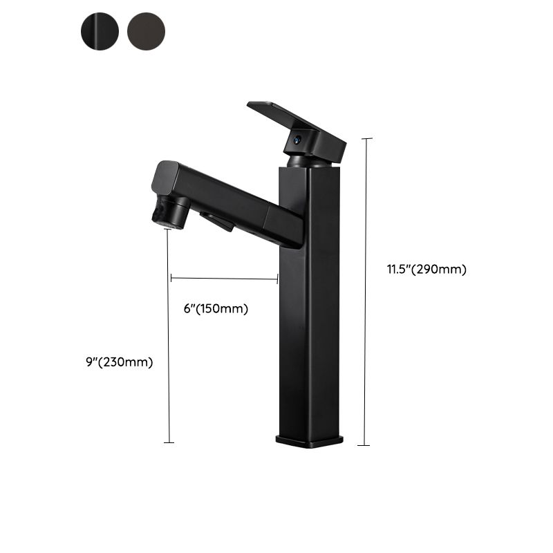 Contemporary Bathroom Vessel Faucet Single-Handle Swivel Spout Vessel Sink Faucet