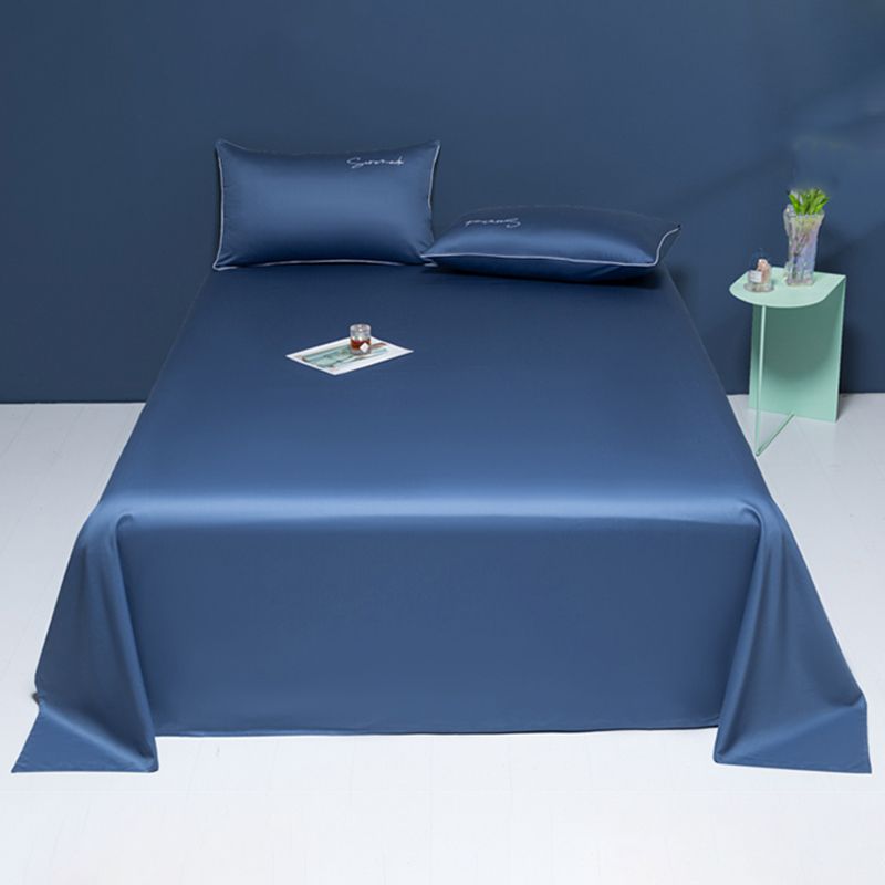 Sateen Weave Sheet Set Solid Color Soft Breathable Bed Sheet Set