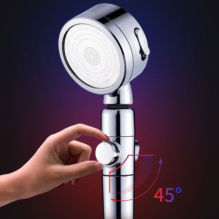 Modern Handheld Supercharged Shower Head Round 3 Setting Spray Head