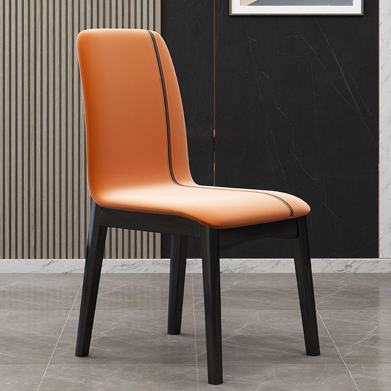 Contemporary Parsons Chair Upholstered Furniture in Matte Finish for Home