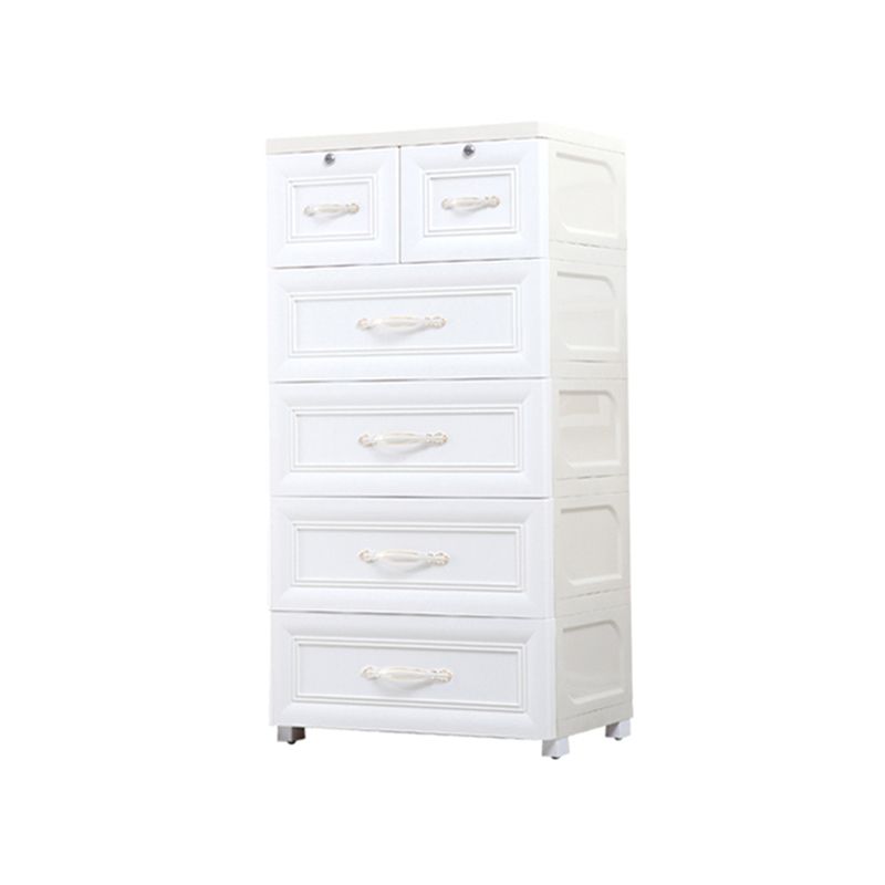 Plastic Youth Armoire with Drawer Contemporary Kid's Wardrobe