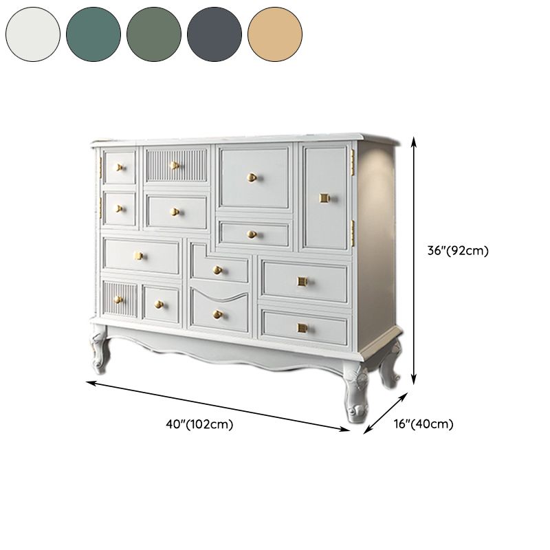 Classic Glam Storage Chest Dresser Horizontal Chest with Drawers