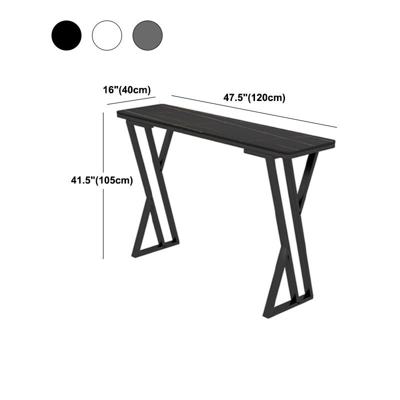 Industrial Rectangle Top Counter Table 42-inch Height Table for Coffee Shop