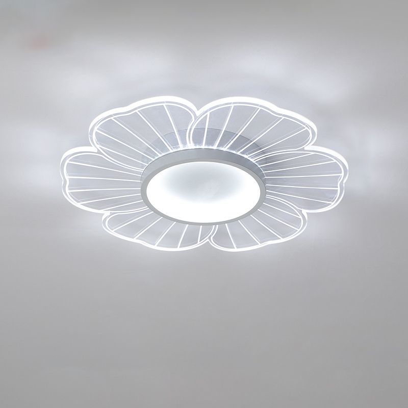 Transparent Stripe Flush Ceiling Light Acrylic LED Flower Ceiling Light Fixture for Bedroom