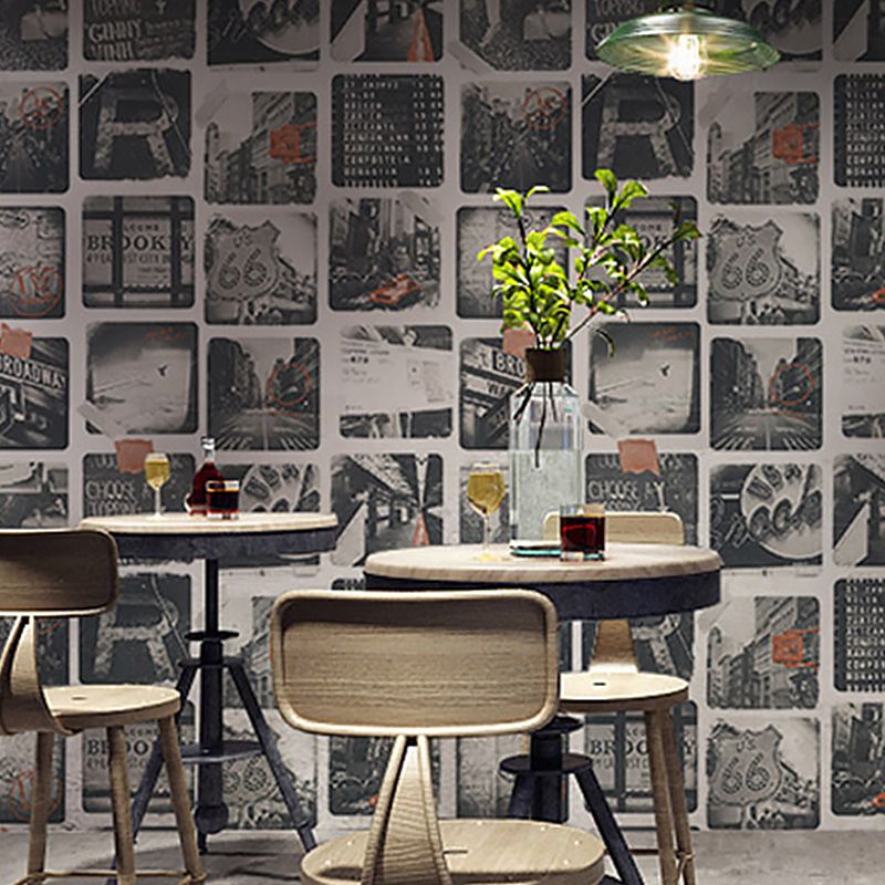 Vintage Wallpaper in Dark Color Photography Vinyl Wall Decor, 57.1 sq ft., Non-Pasted