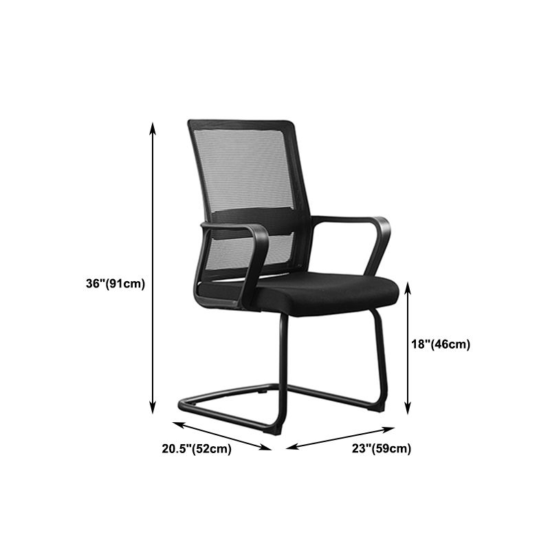 Contemporary Mesh Desk Chair with Nylon Legs Black Office Chair