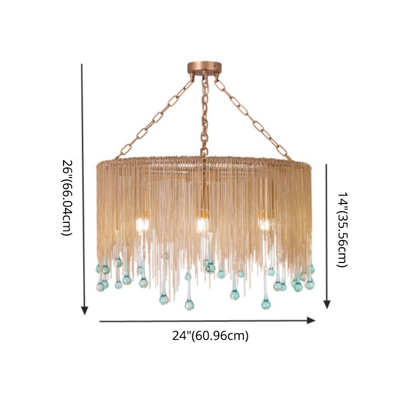 Tassel Chandelier Pendant Light Postmodern Chandelier for Living Room Dining Room