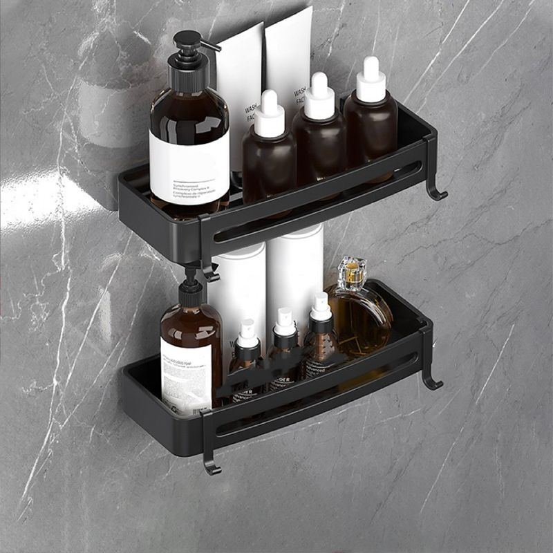 Modern Bath Hardware Set Bath Shelf Silver/Black Bathroom Accessory Kit