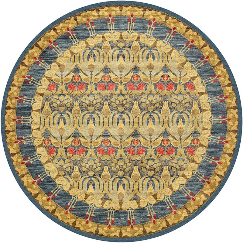 Tapis à imprimé tribal antique multi-couleurs multi-couleurs bohèques tapis intérieur polyester non glissant support de teinture lavable