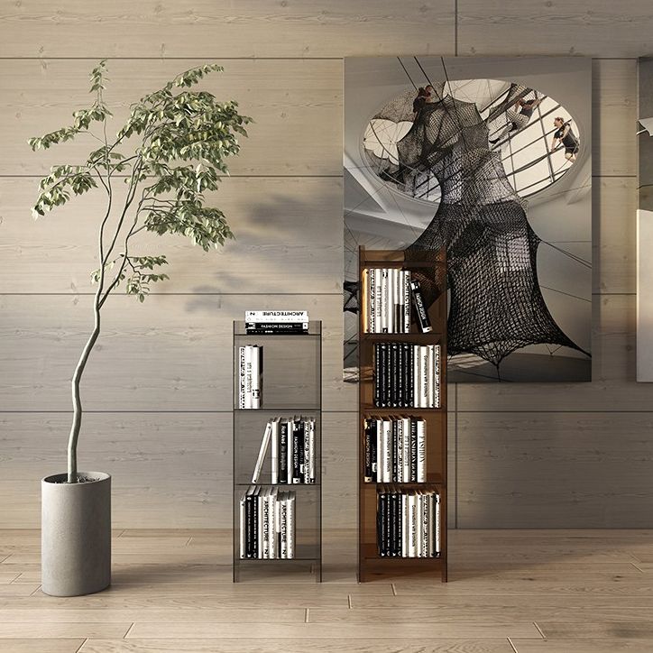 Closed Back Bookcase Scandinavian Style Bookshelf for Home Office Study Room