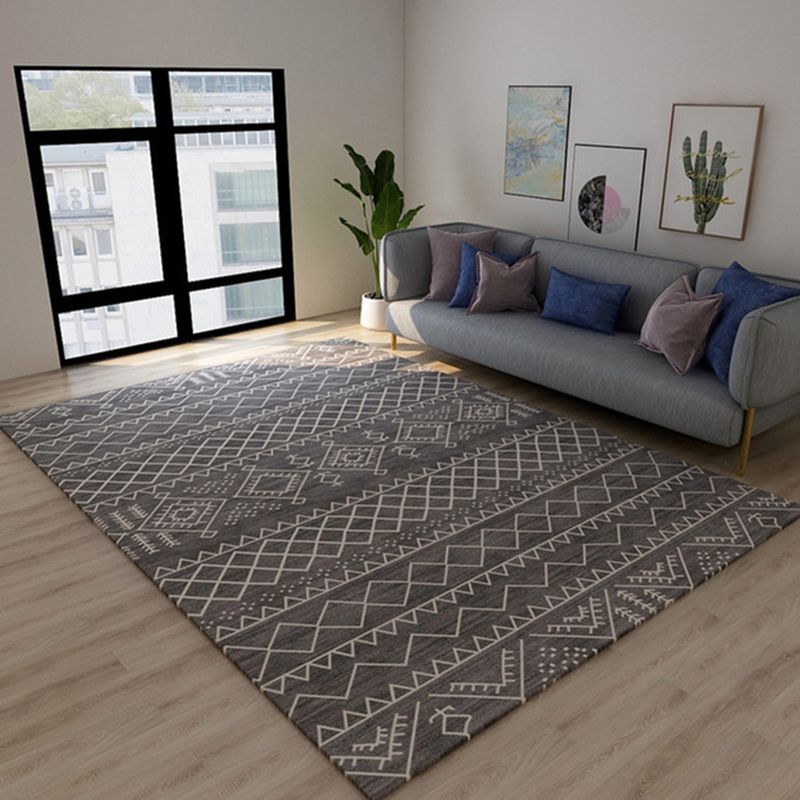 Western Tribal Print Rug Multi Color Synthetics Carpet Machine Wasbaar Non-Slip Achteraan Vlekbestendig Tapijt voor zitkamer