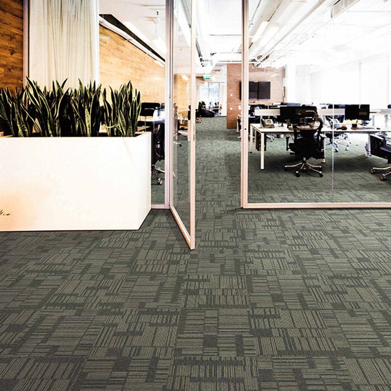 Gray Tone Level Loop Carpet Tile Geometric Self Adhesive Indoor Office Carpet Tiles