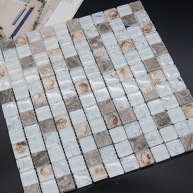 Modern Mosaic Tile Glass Brick Look Wall & Floor Tile with Square Shape