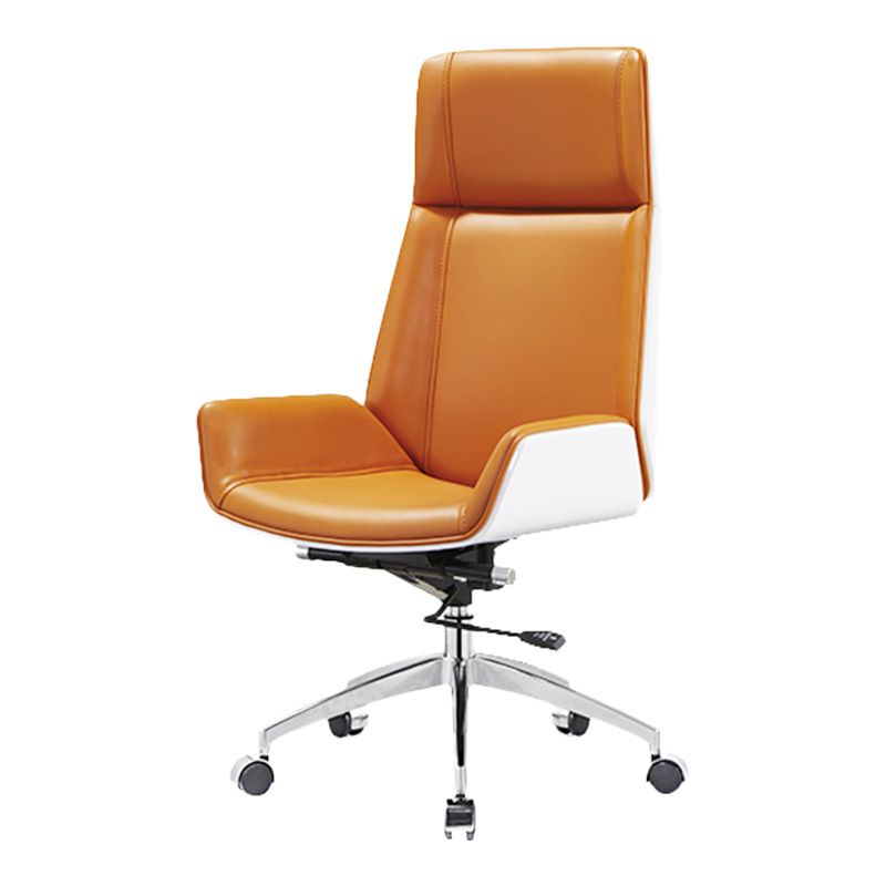 Modern Orange Back Office Chair Swivel with Wheels Ergonomic Executive Chair