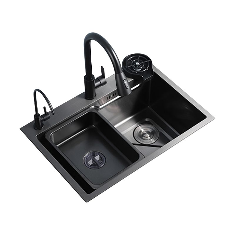 Contemporary Kitchen Sink Stainless Steel Corrosion Resistant Kitchen Sink with Faucet