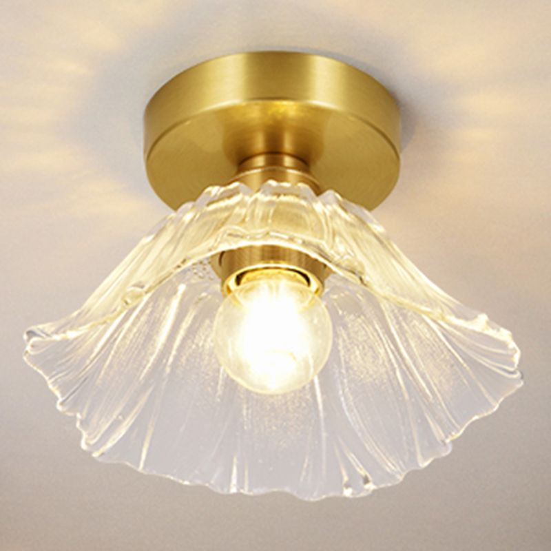 Nordic Glass Ceiling Lamp Household Flush Mount Light Fixture for Bedroom