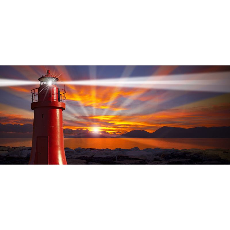 Extra Large Lighthouse Mural Light Color Non-Woven Wall Art for Home Decor, Personalised