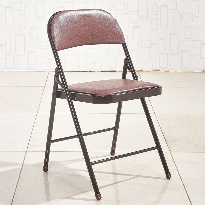 Modern Desk Chair Leather Computer Chair Low-Back Chair in Red/Brown/Black