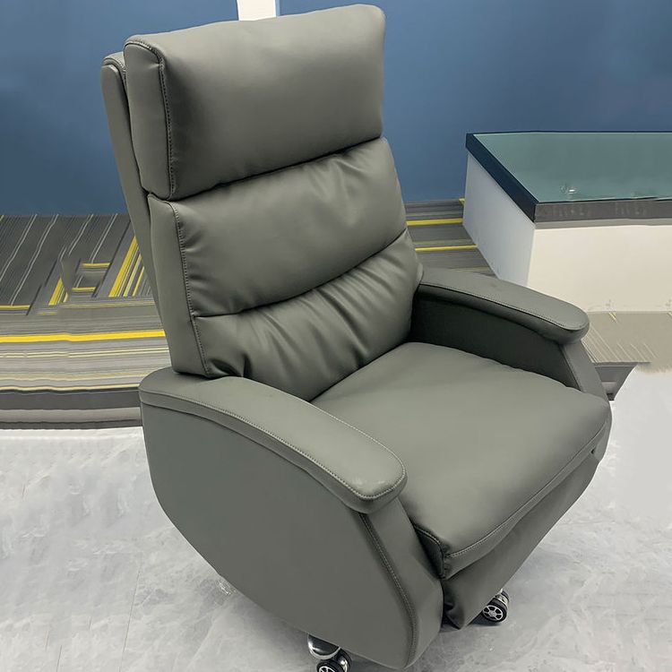 Modern Desk Chair Leather Computer Chair High-Back Chair with Wheels