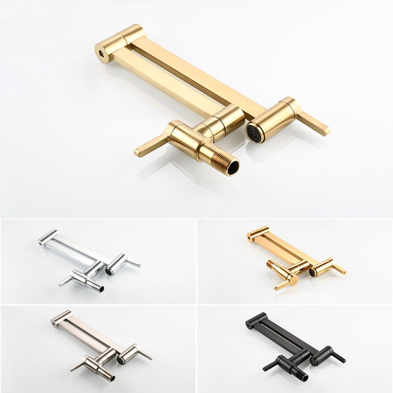 Gorgeous Brass Wall Mounted Faucets Stain Resistant Wall Mounted Bathroom Faucet