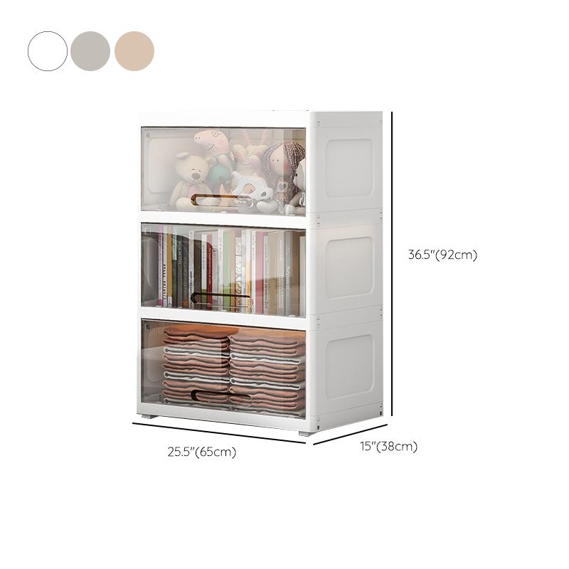 Modern Style Plastic Kids Closet Bedroom Youth Armoire with Door