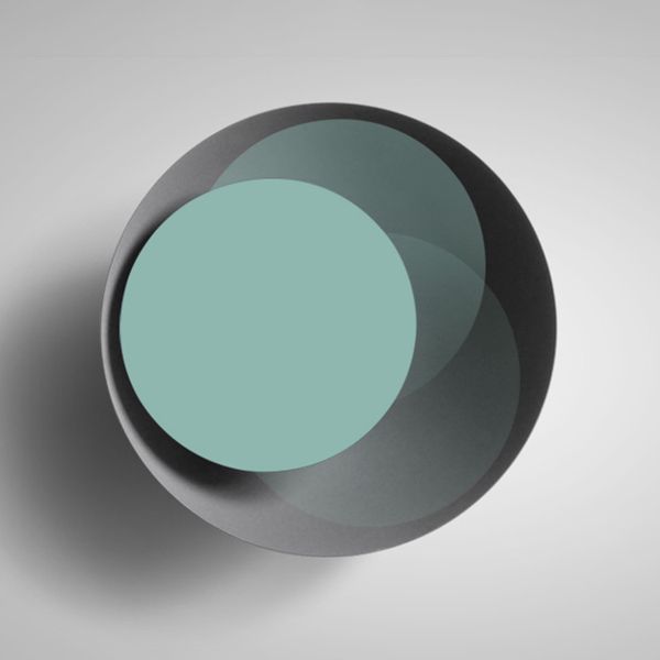 Circle Sconce Light Macaron Metal Black/Grey/Posa Lumo a monte a parete Light, 10 "/13" Dia