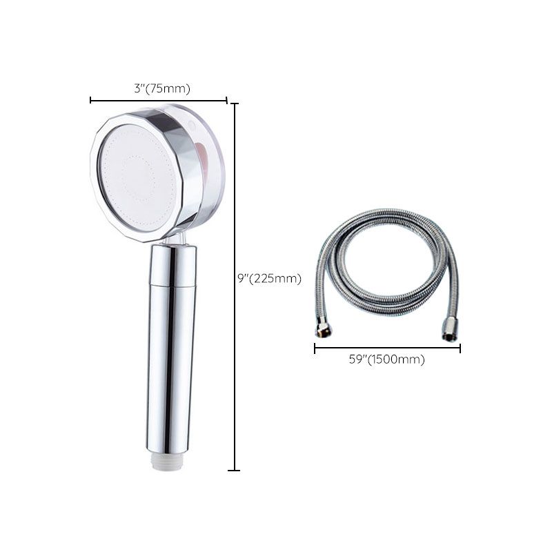 Contemporary Shower Head Combo Handheld Shower Head Plastic Wall-Mount Silver Shower Head