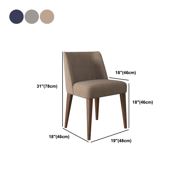 Modern Fabric Side Chair Upholstered Side Chair with Solid Wood Legs