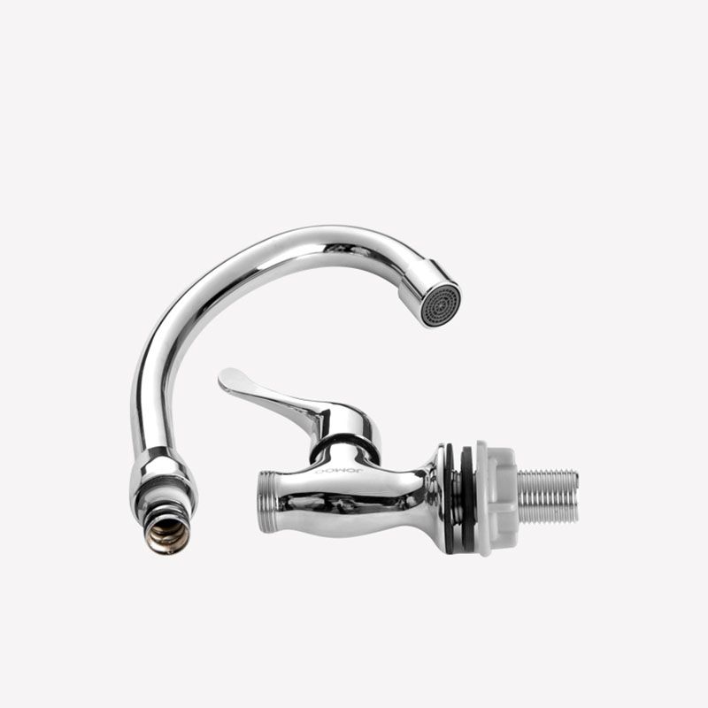 Modern Style Bar Faucet Brass Lever Handle Gooseneck Bar Faucet