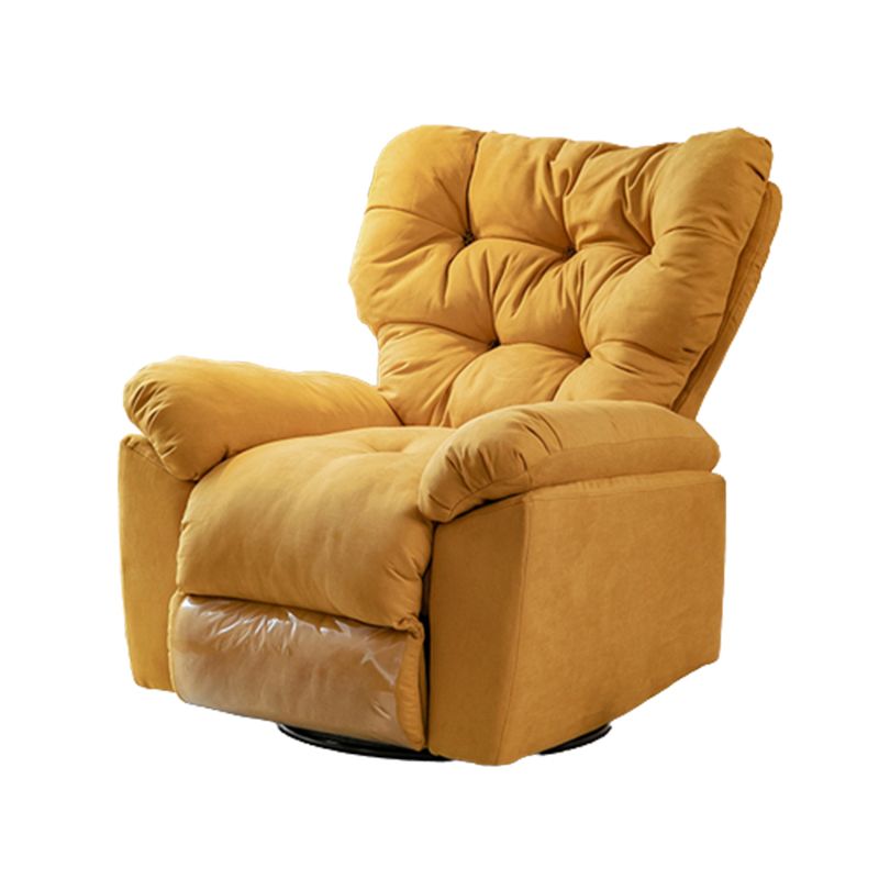 Contemporary Swivel Rocker Standard Recliner in Microsuede Recliner Chair