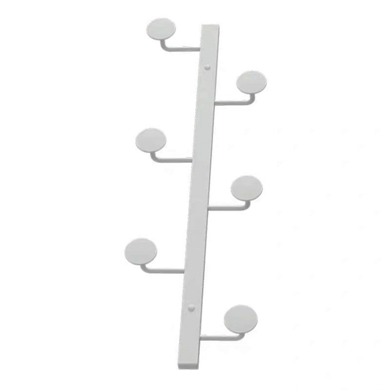 Modern Steel Wall Mounted Coat Rack 27.56" L 6 Hooks Coat Hanger