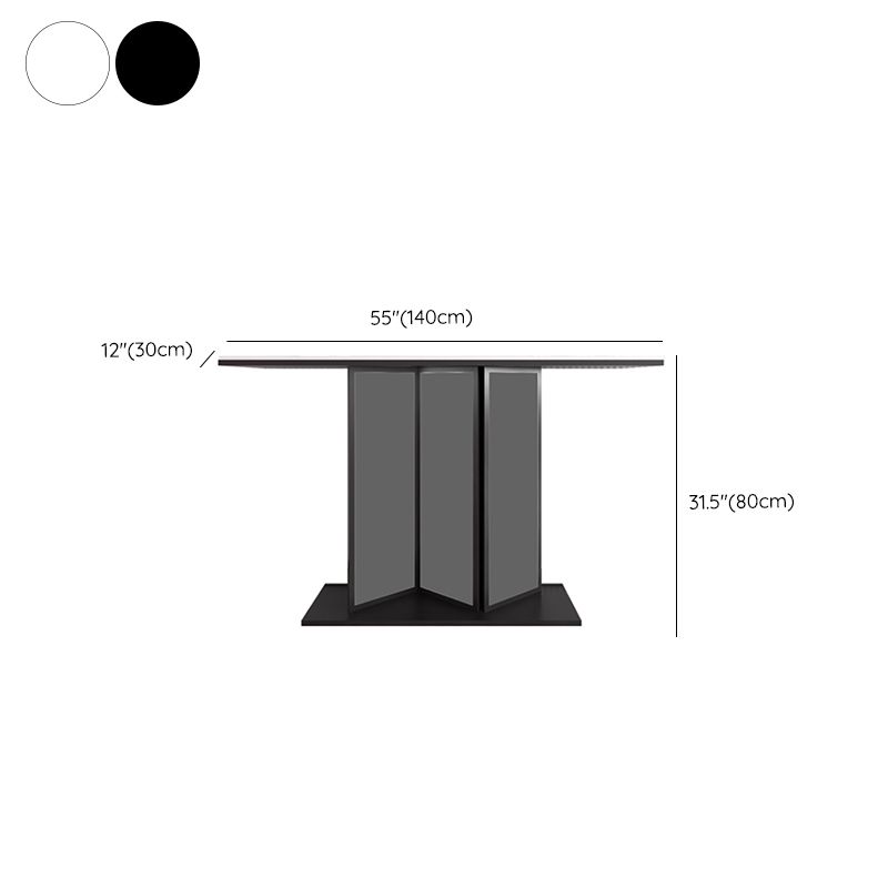 Modern Rectangle Sofa Console Table with Scratch Resistant Top for Hall