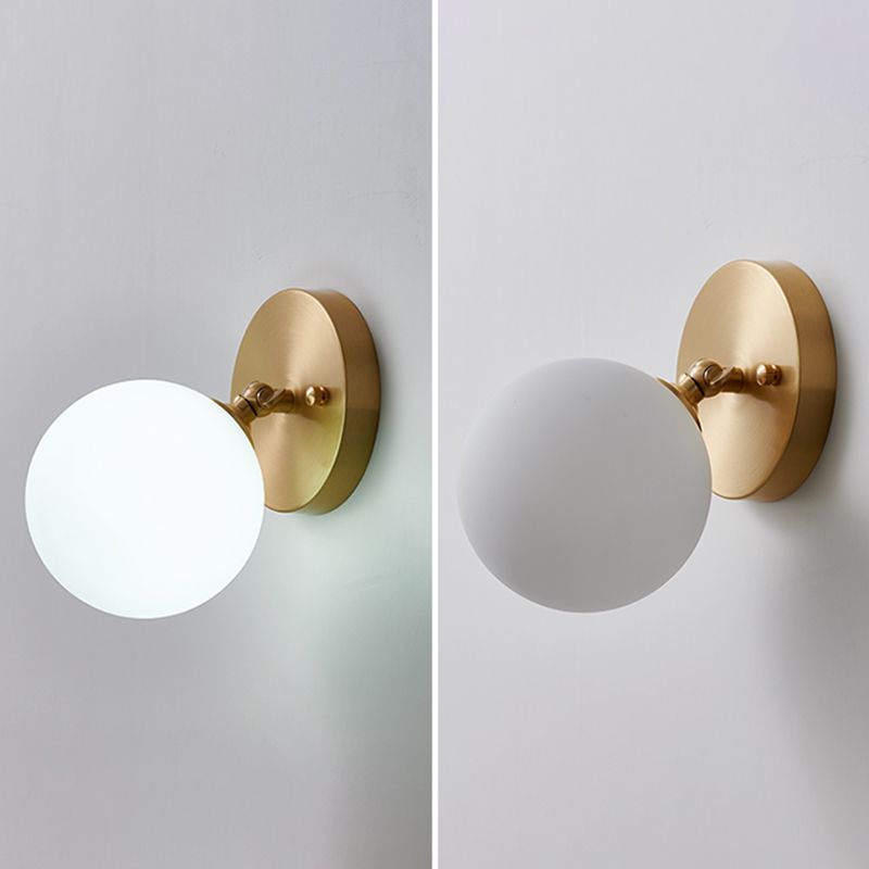 1-Light Sconce Light Fixture  Modern Style Metal Wall Lighting for Bedroom