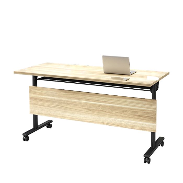 Modern Manufactured Wood Top Office Desk Rectangular Desk with Wheels