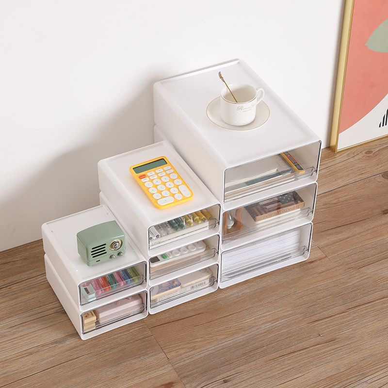 Lateral Filing Cabinet Transparent Drawers Plastic Simple Filing Cabinet