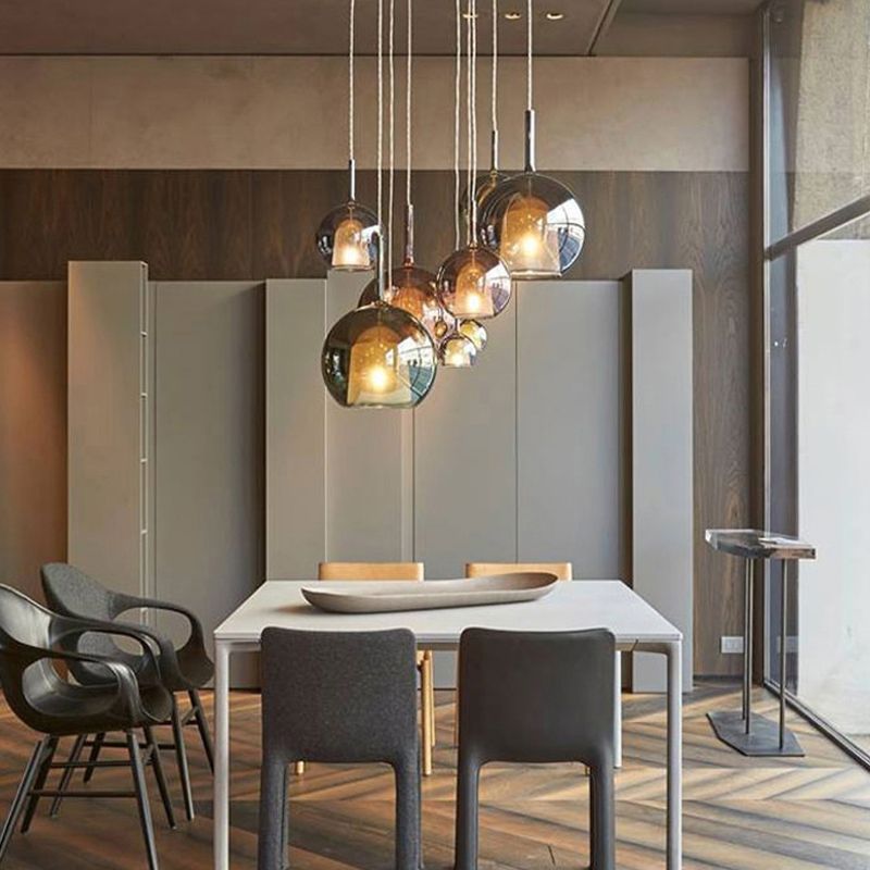 Glass Hanging Pendant Light Modern Style Suspension Pendant Light for Dining Room