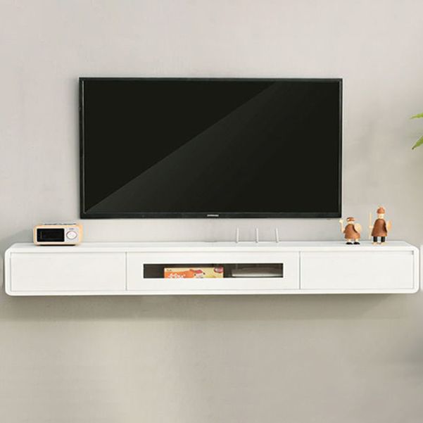 Contemporary TV Stand , Solid Wood TV Console with Drawers and Cabinet