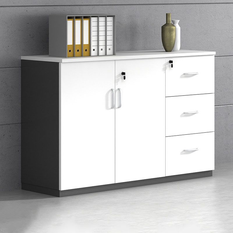 Contemporary Style File Cabinet Lateral Wood File Cabinet with Locking Storage