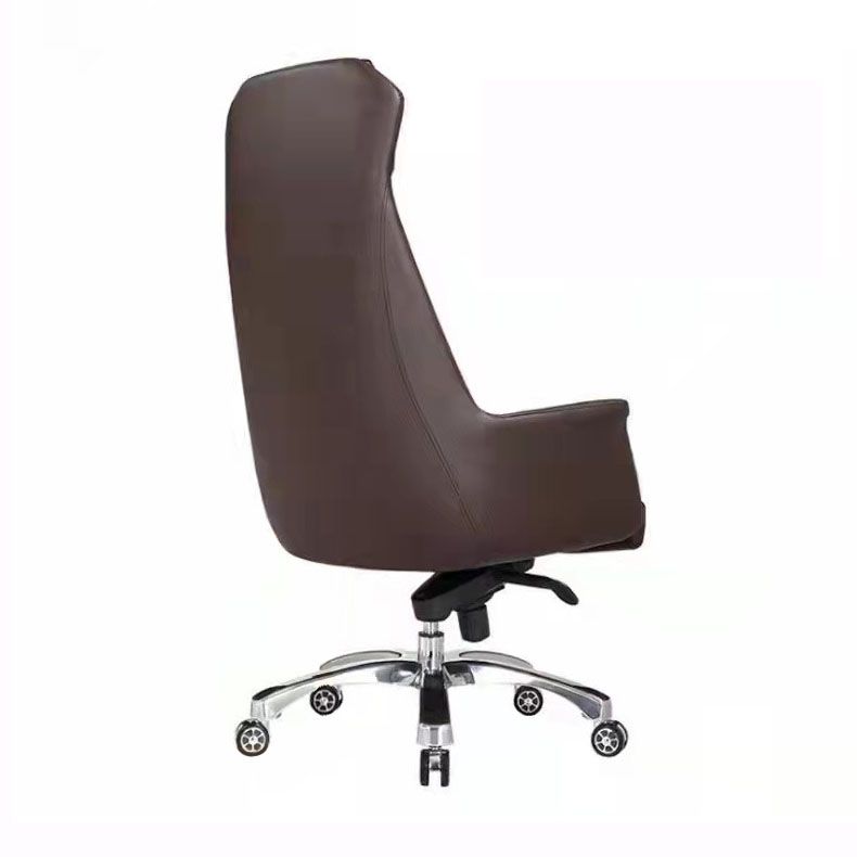 Modern Black Leather Desk Chair with Hight Back Home Office Chair