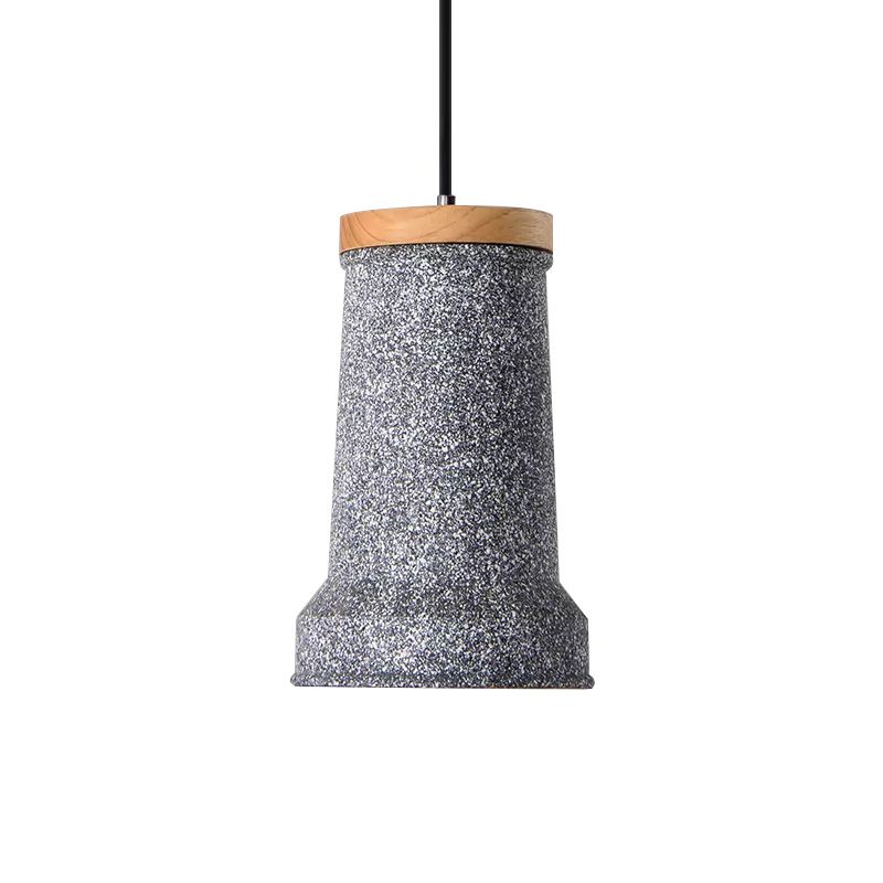 Cylindre noir / gris / blanc Hanging Light Industrial Ciment 1-Head Restaurant Pendant lampe