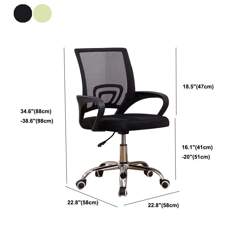 Modern Fixed Arms Office Chair Tilt Mechanism Nylon Office Chair