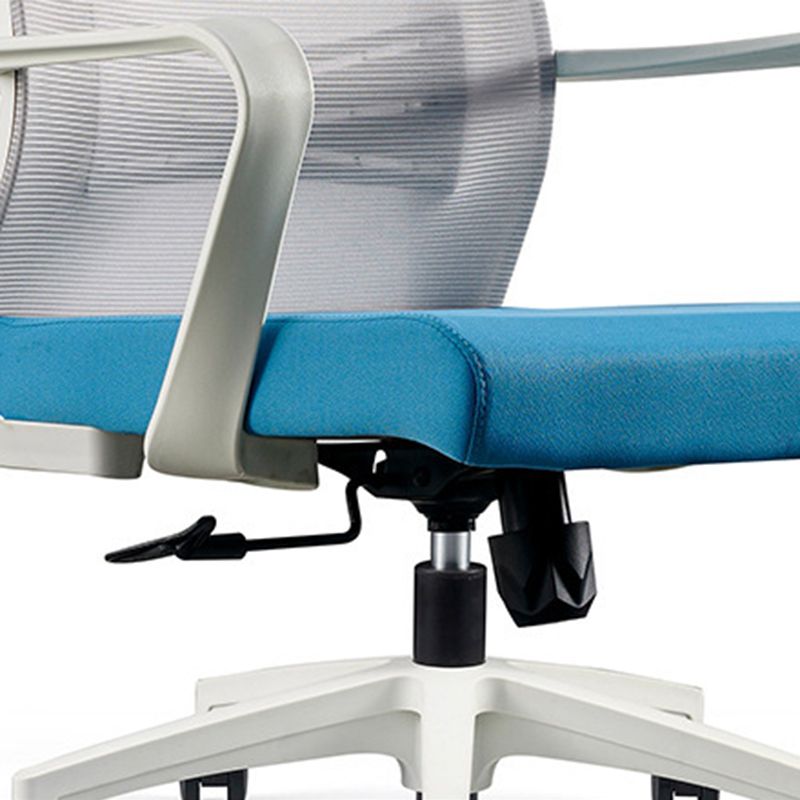 Modern Fixed Arms Chair No Distressing Ergonomic Desk Chair with Wheels