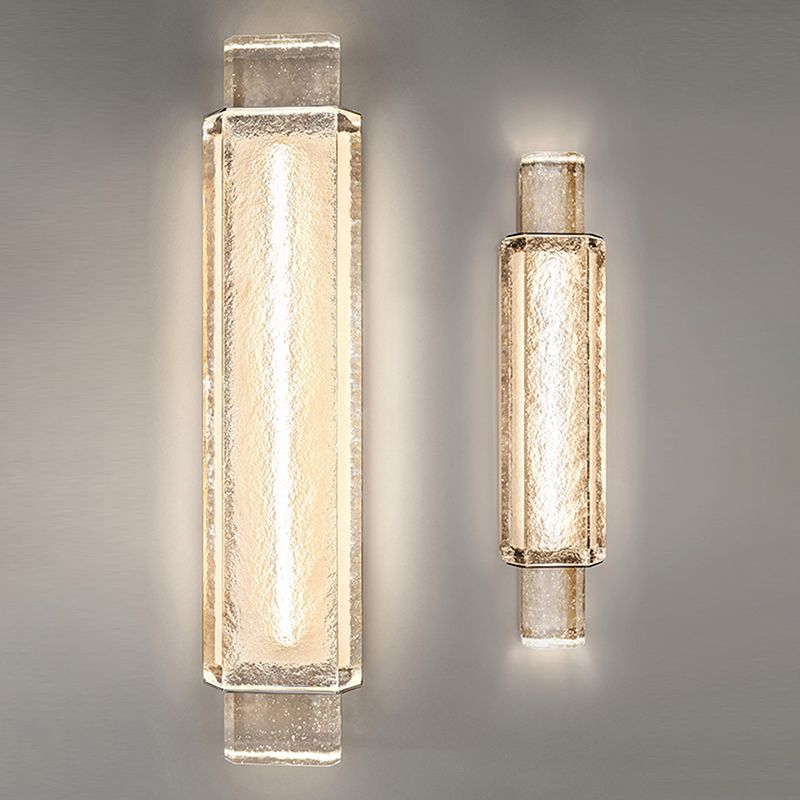 Luz de LED de cristal transparente Lámpara de montaje de pared decorativa de estilo posmoderno de estilo moderno