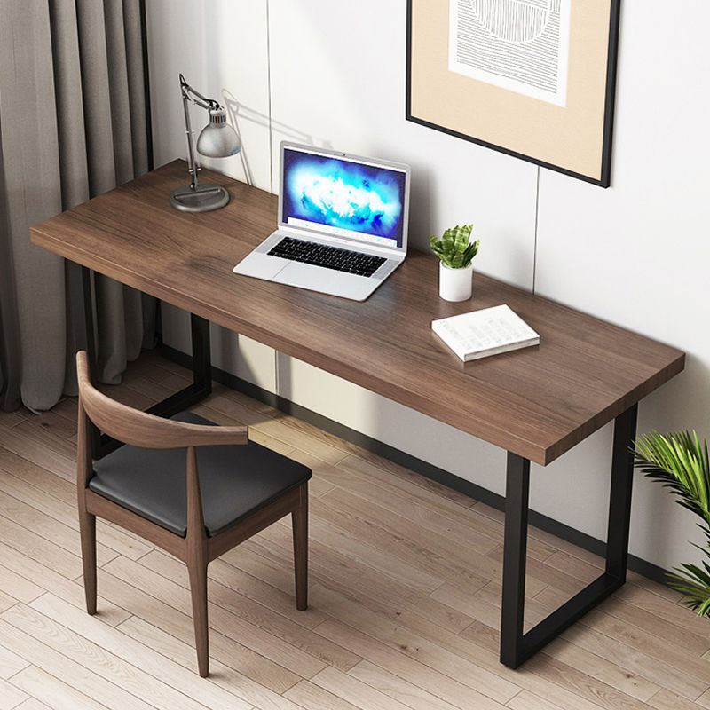 Industrial Style Office Desk Rectangle Wooden Sled Writing Desk for Home