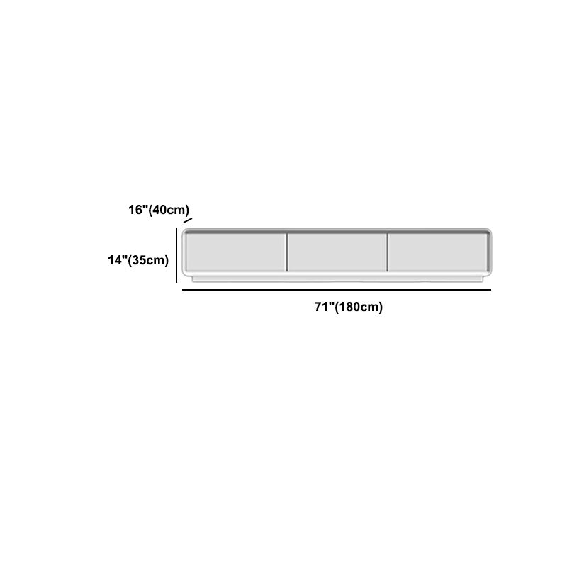 16 - Inch D White TV Console with Glide Drawer Included , Contemporary TV Stand